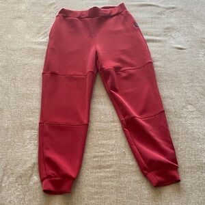 NUX Womens Cherry Red Tube Joggers